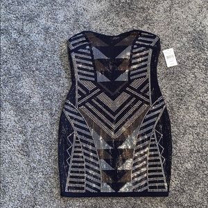 Navy Dress with gems